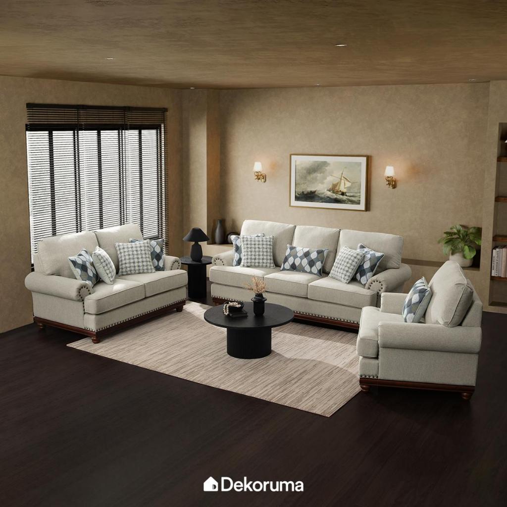 Dekoruma Tenzo LUMINA Sofa Premium / Sofa Kain Premium / Sofa Ruang Tamu