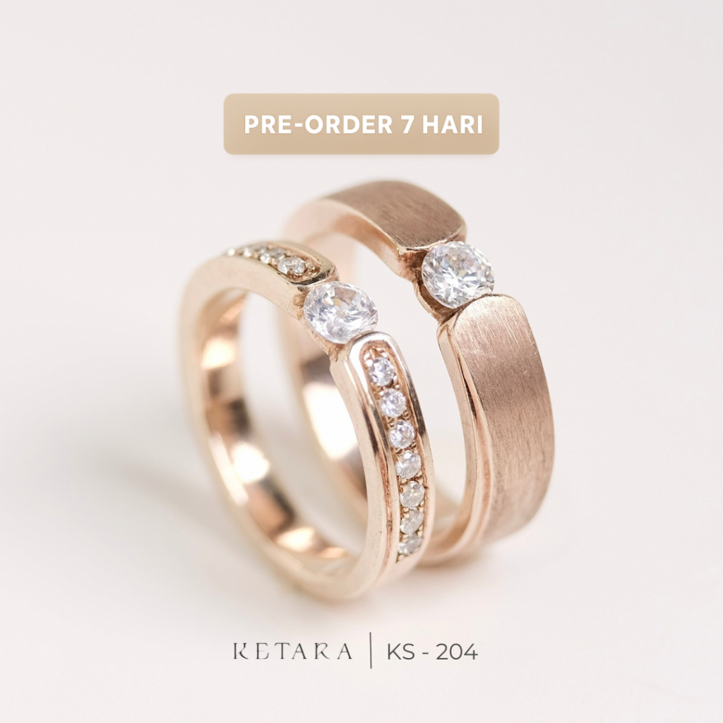 Cincin Kawin Tunangan Cincin Tunangan Cincin Couple Perak Silver Ketara Jewelry