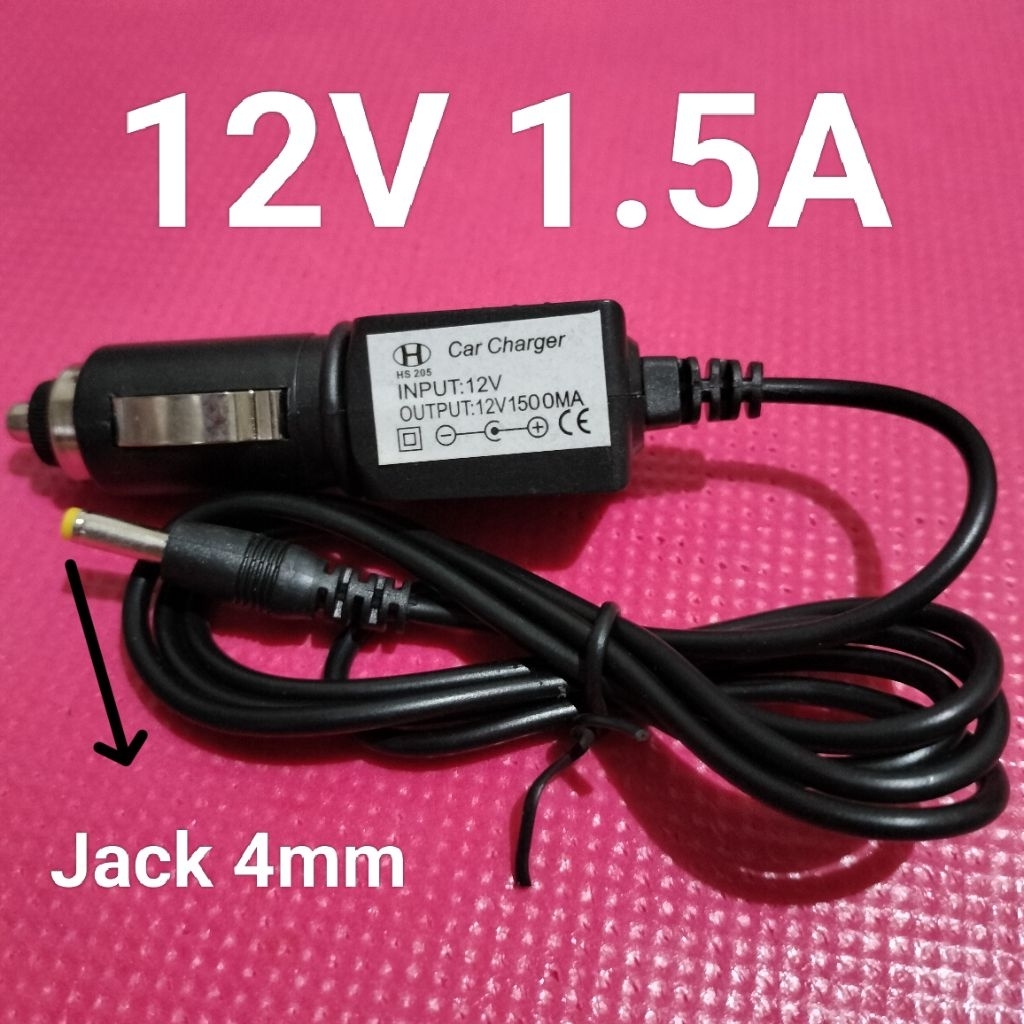 Adapter Lighter Charger Mobil Jack DC Untuk DVD TV Portable