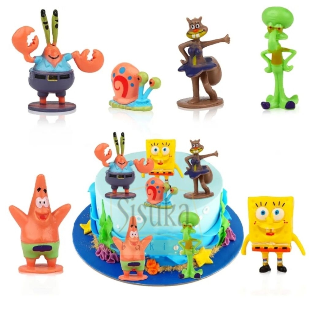 SPONGEBOB SQUAREPANTS TOYS/HIASAN KUE SPONGEBOB /TOPPER SPONGEBOB PATRIK DLL