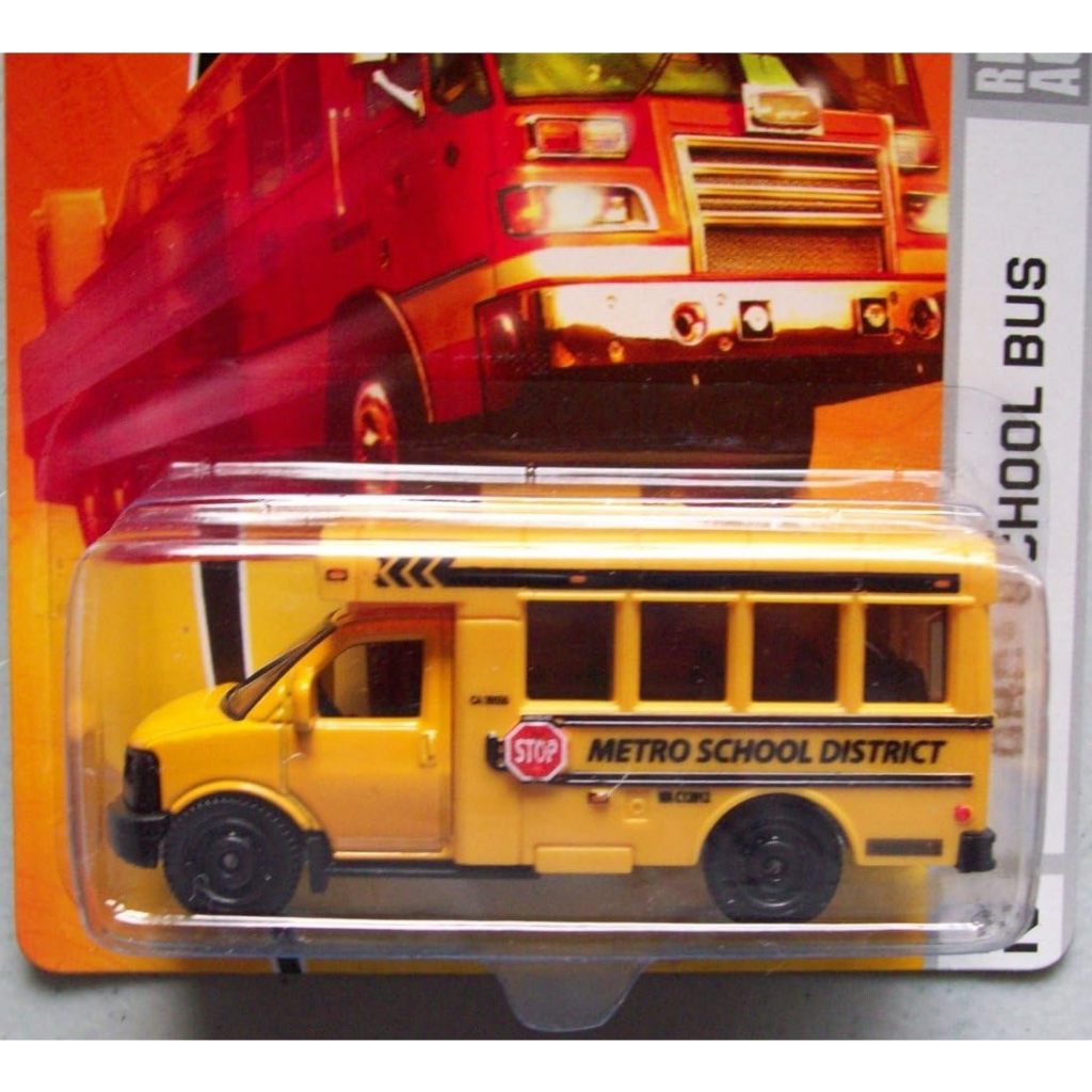 Matchbox City Action GMC School Bus Yellow Detailed Diecast #42 Scale 1/64 Collector