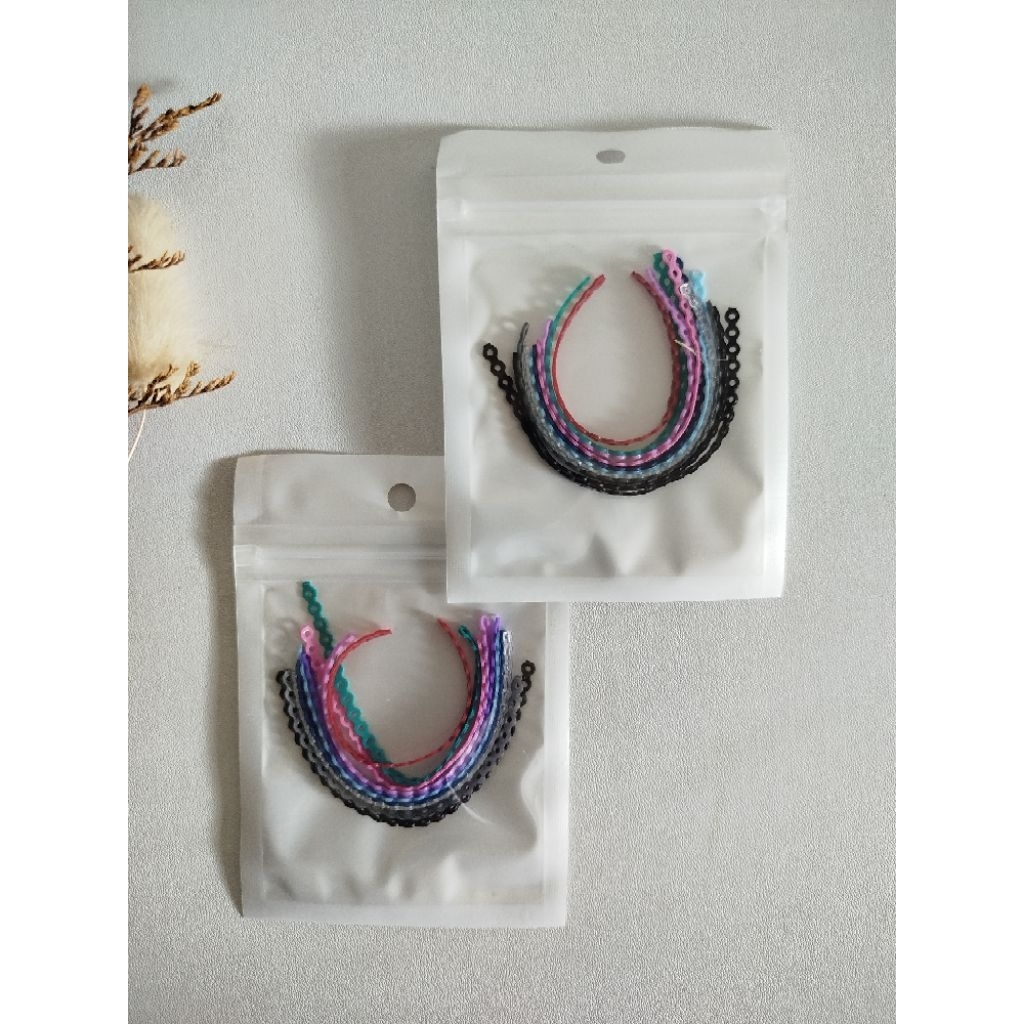 Karet behel gigi power chain, karet sambung warna warni