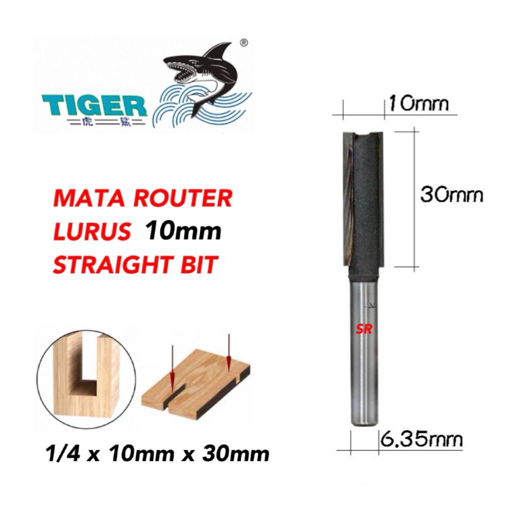 Mata Profil/ Router Lurus 10 mm/ Straight Bits TIGER