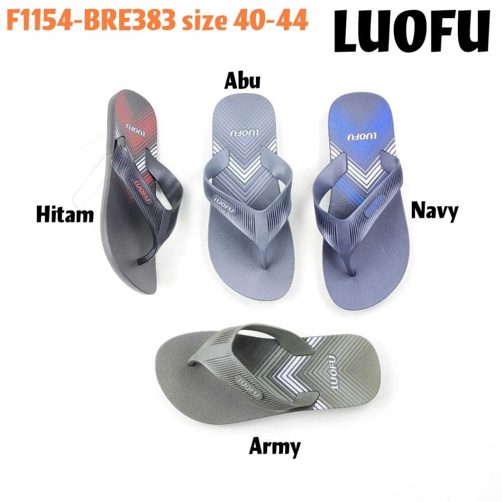 LUOFU F1154-BRE383 ORIGINAL sandal jepit pria sendal japit cowok karet import