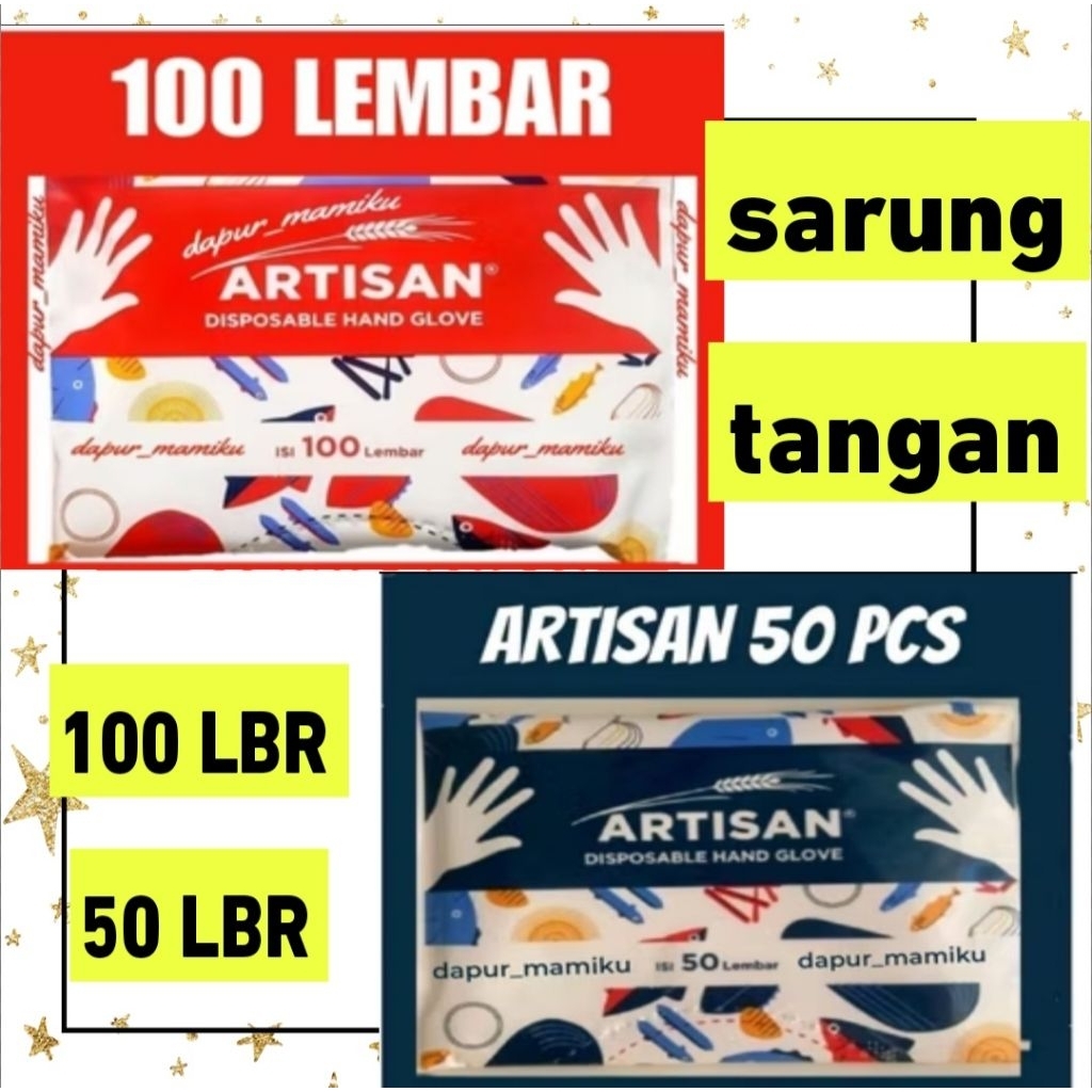 Sarung Tangan isi 100/50/20 / Artisan Hand Gloves Sarung Tangan Artisan isi 100 isi 50 isi 20 Hand G