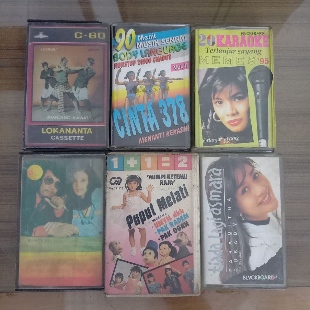kaset Pita Kumpulan Lagu Indonesia / Cassette Tape Lagu Lagu Koleksi Indonesia / Lokananta Ludruk / 