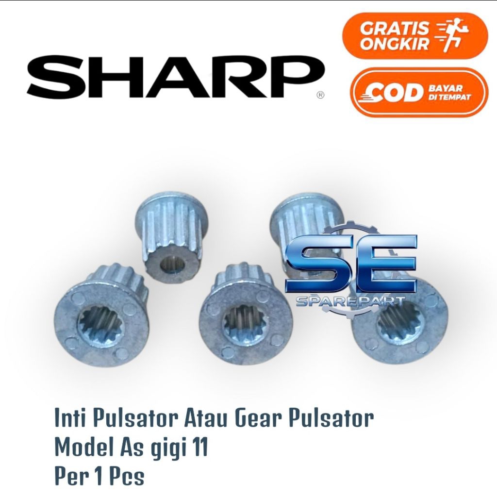 Inti Pulsator Gear pulsator Mesin Cuci SHARP Gigi 11