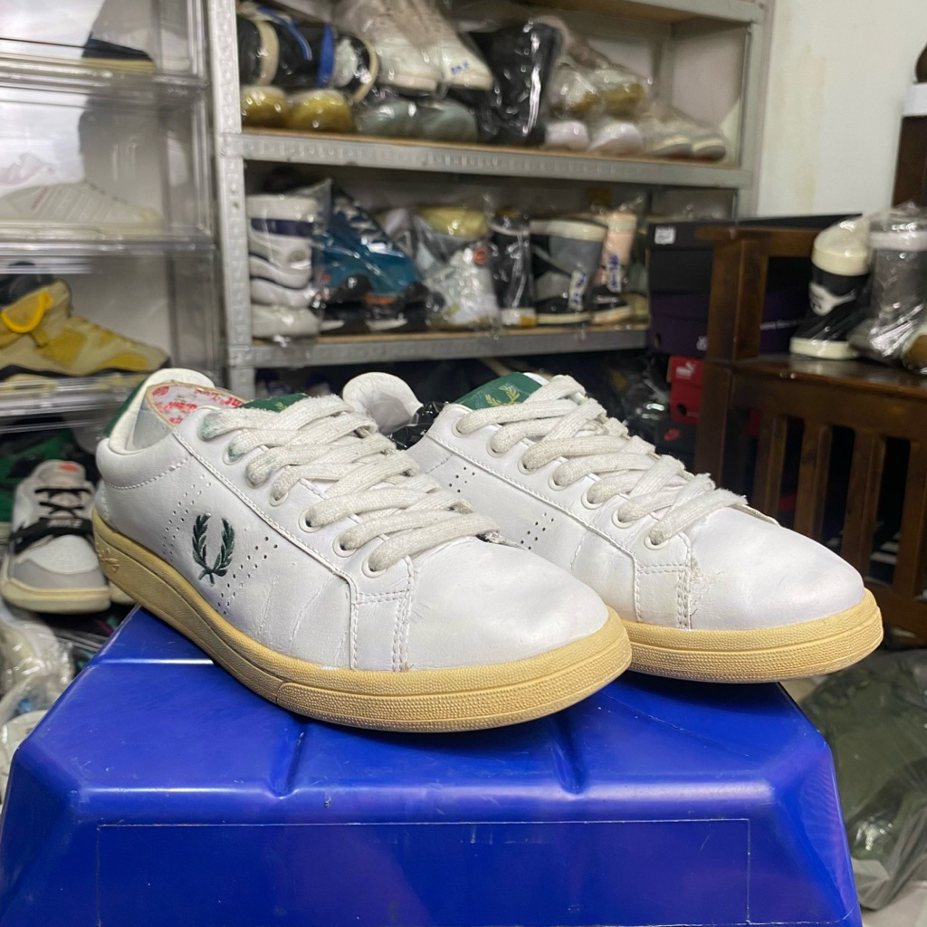 Sepatu Fred Perry Kulit Casual Preloved Size 42 iNsole 26.5 Cm Good Condition