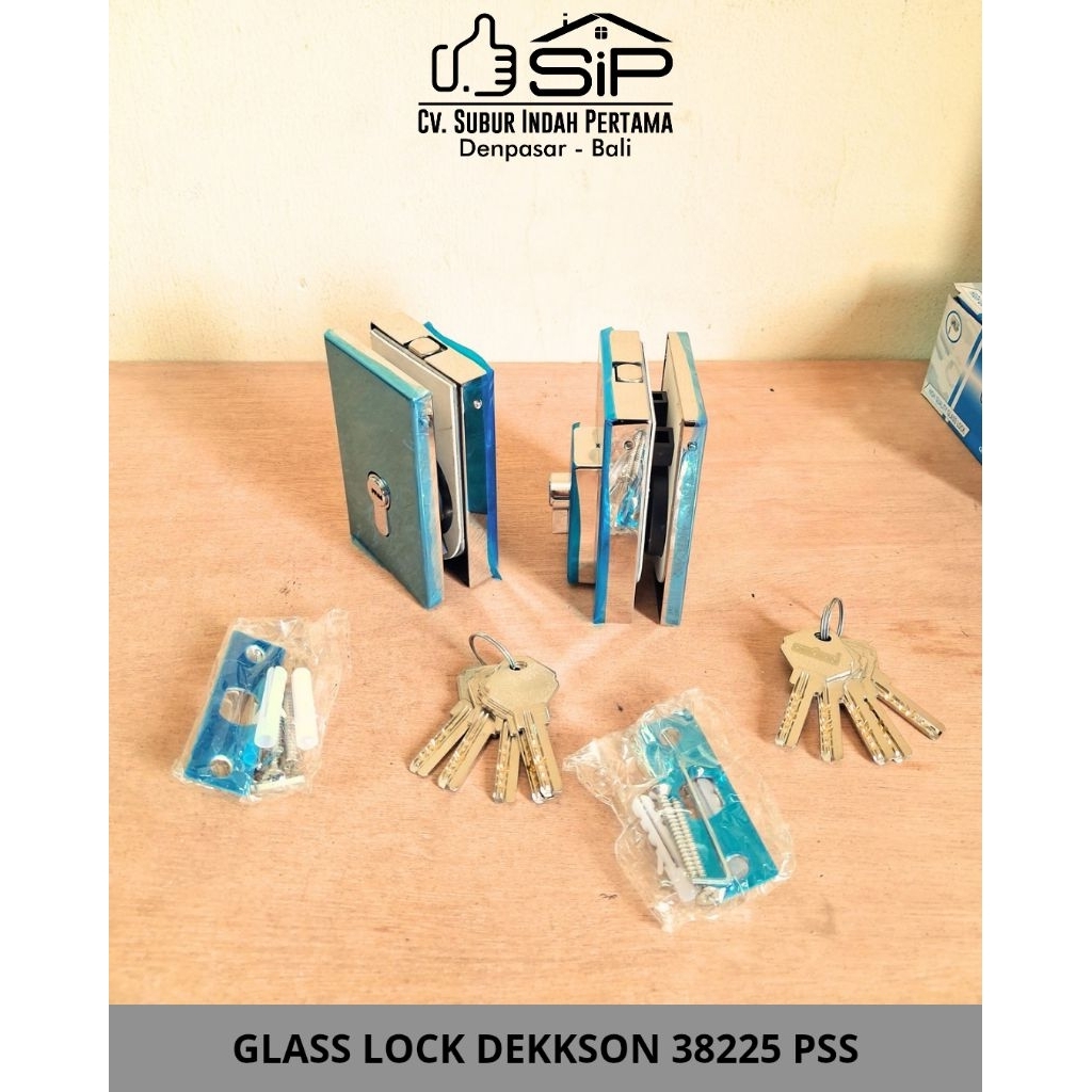 KUNCI KACA DEKKSON 38225 PSS/Kunci Pintu Kaca/Slot Pintu Kaca/Grendel Kamar Mandi Kaca