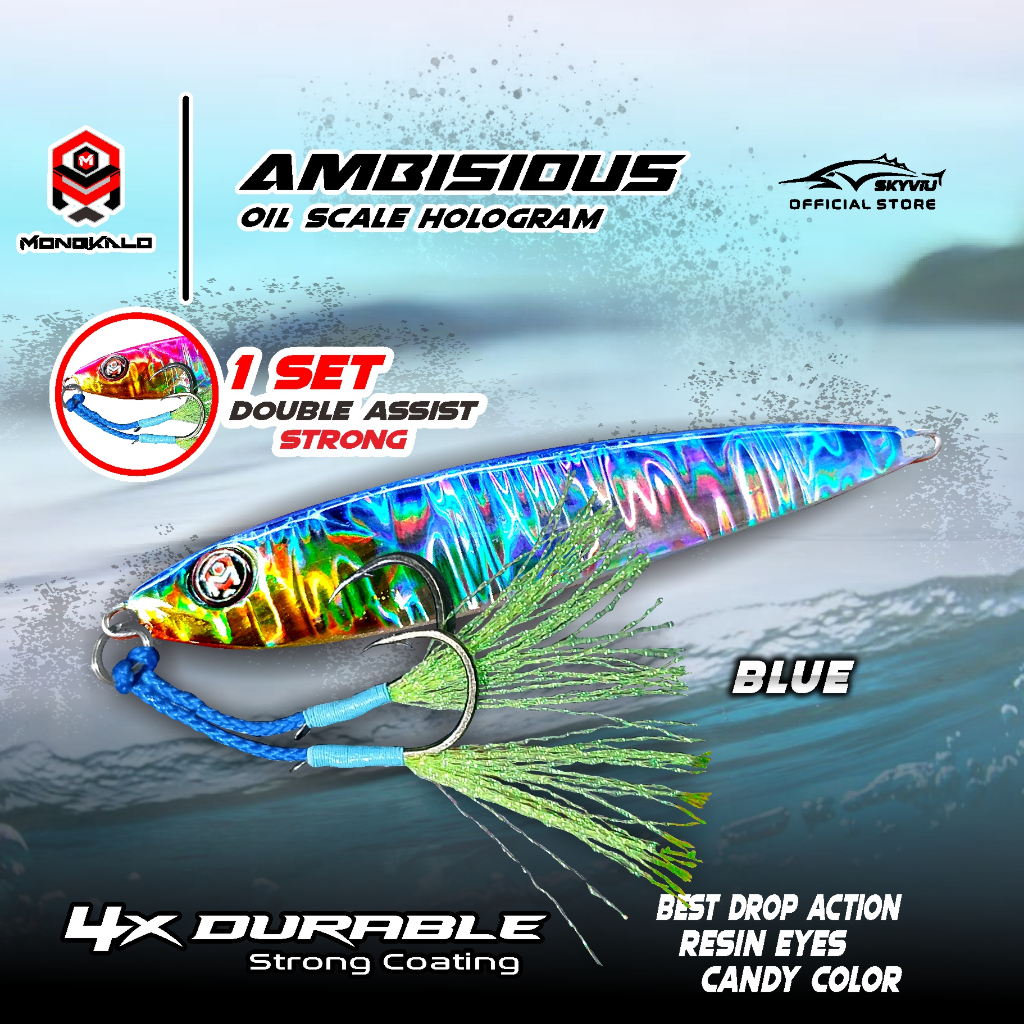 Mongkalo Ambisious Minyak noGID noMotif Candy 40 Biru