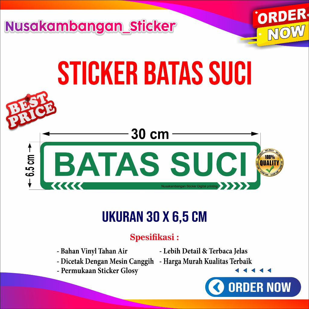 STICKER BATAS SUCI STIKER MUSHOLA