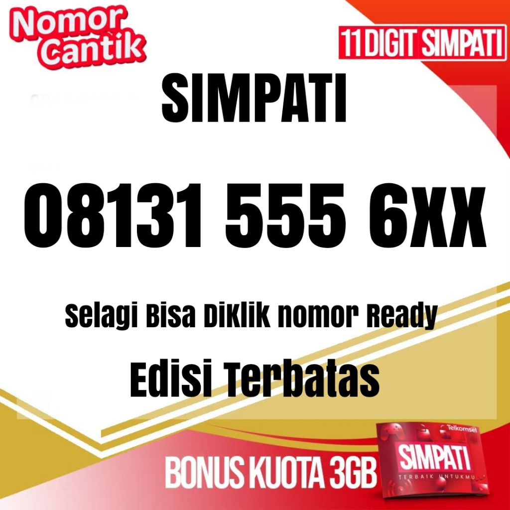 Perdana 11 digit simpati 555