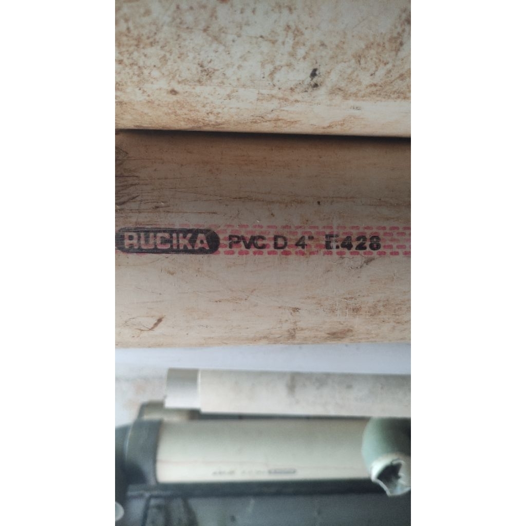 PIPA PARALON PVC MERK RUCIKA 4" INCH (AW/D) POTONGAN PER METER