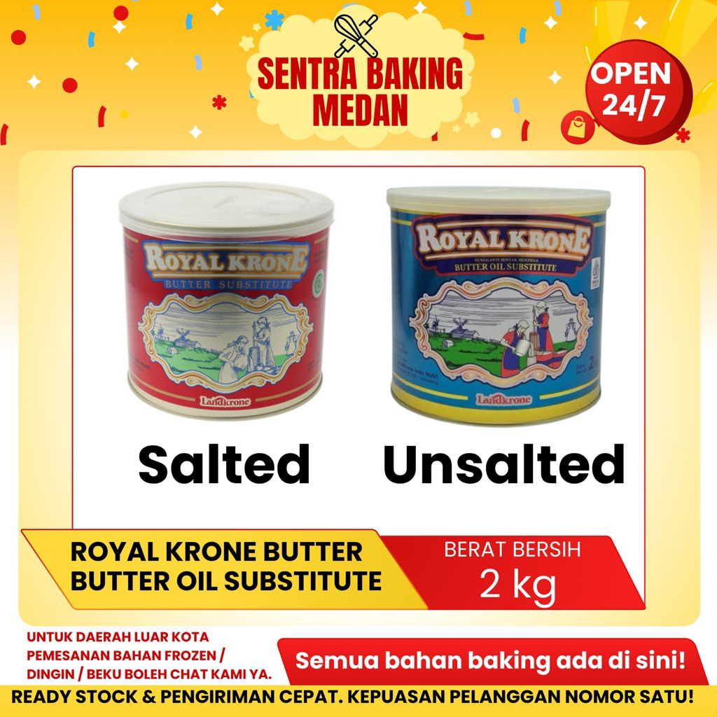 ROYAL KRONE BUTTER 2 kg / BUTTER ROYAL KRONE KALENG