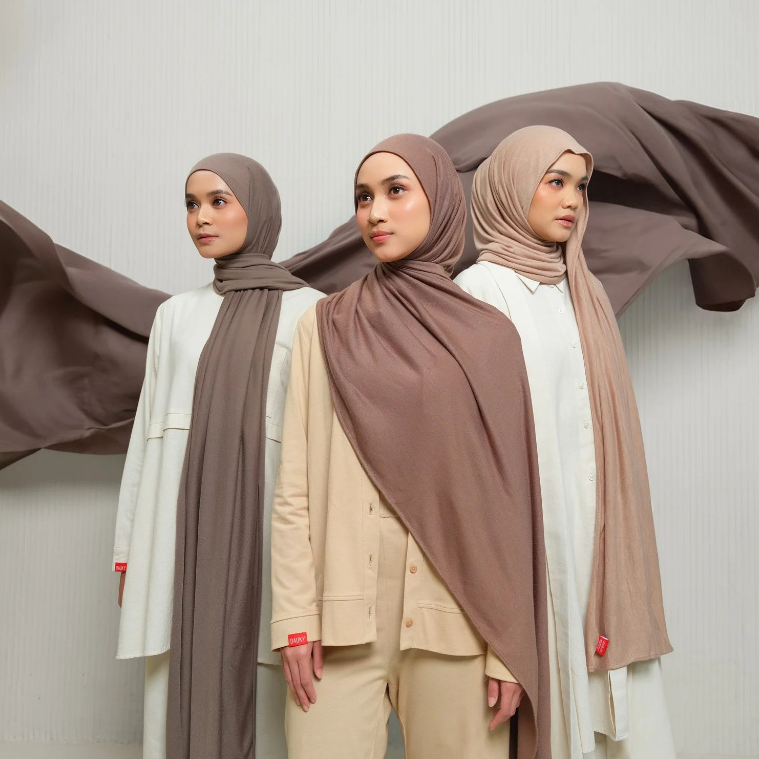 DAUKY HIJAB SELENDANG Pashmina Jersey Knit / Kerudung Pasmina Dauky Simple & Casual