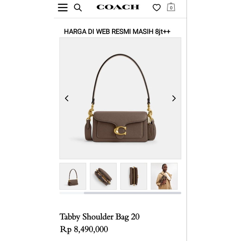 NEGO?? CHAT TAS COACH ORI STORE / Tabby Shoulder Bag 20/ NEW /l