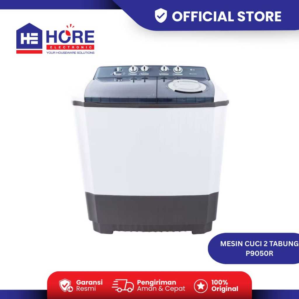 MESIN CUCI LG P9050R / LG P9050R MESIN CUCI 2 TABUNG P9050R [9 KG]