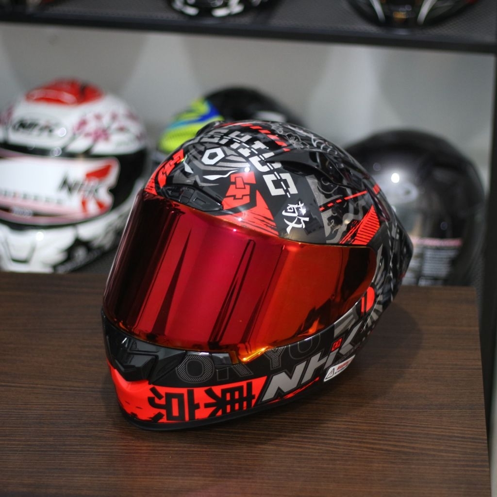 NHK GPR TECH STREET | BHUSIDO RED | SINGLE VISOR