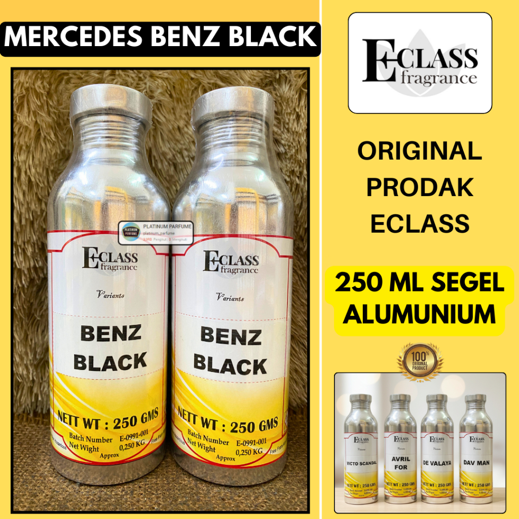 Bibit Parfum MERCEDES BENZ BLACK Murni 250 ML SEGEL Alumunium ECLASS Fragrance - PERFUME - LUXUS CLU