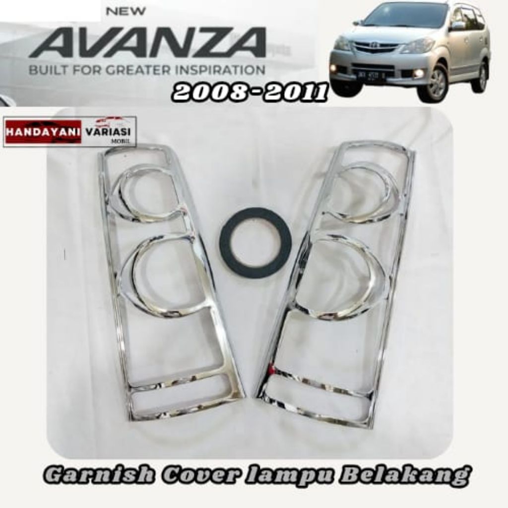 Garnish Cover List Lampu Belakang Chrome Toyota Avanza 2008 2011