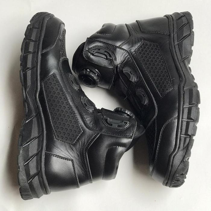 SEPATU PDL TALI PUTAR PENDEK BAHAN KULIT SAPI,..SEPATU TANPA KOTAK/DUS UKURAN 44