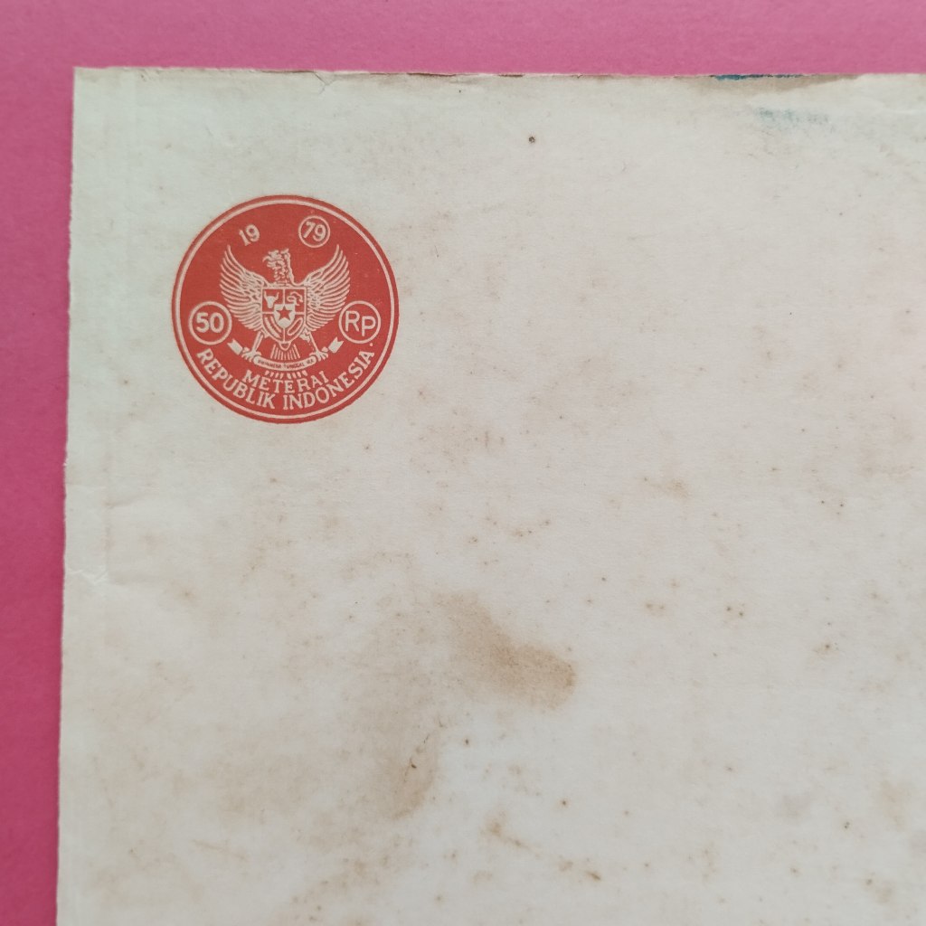 Kertas Segel Rp 50 Tahun 1979 Double