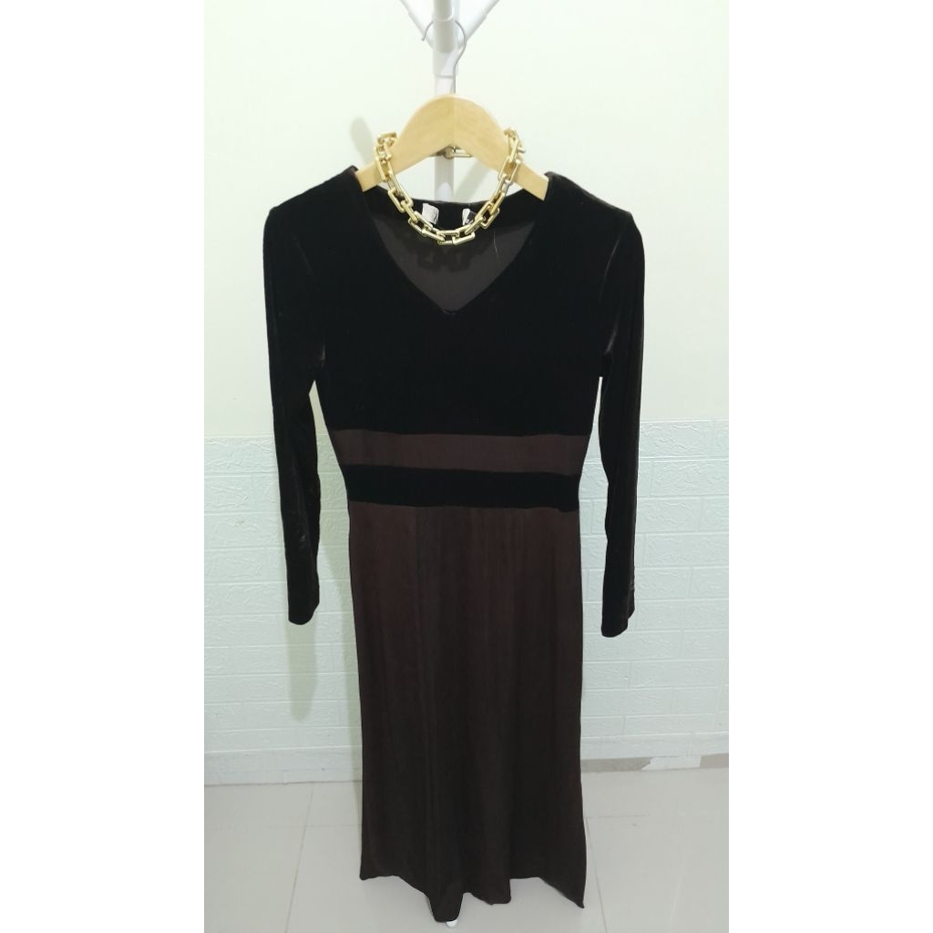 PL LONG DRESS / DRESS KONDANGAN / GAUN PESTA VELVET BLUDRU