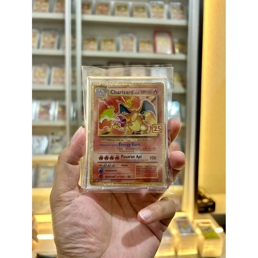 Charizard 25th anniversary 1 kartu POKEMON tcg card set Indonesia NON (english japan box sr hr sar c
