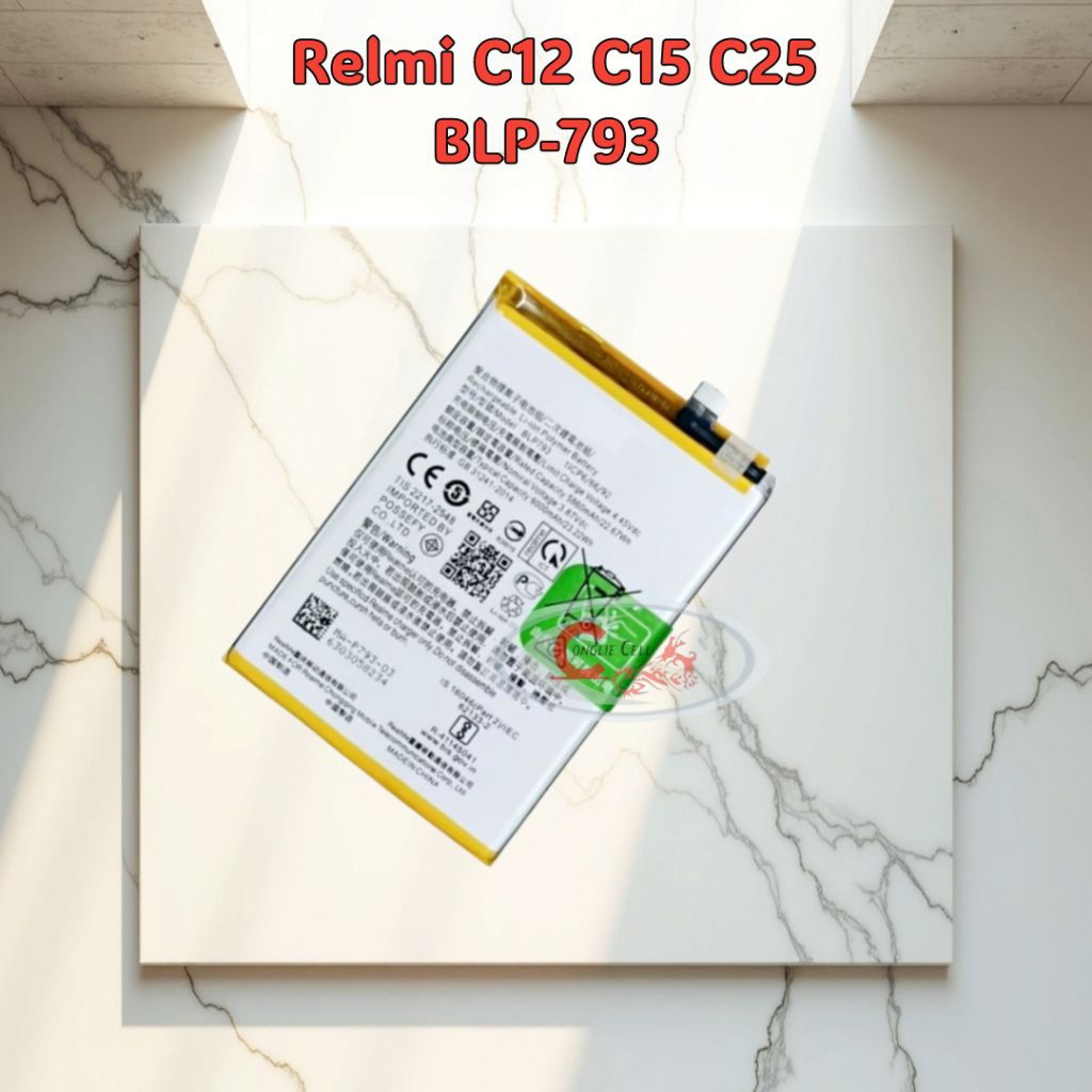 Baterai OPO BLP793 Relmi C11 C12 C15 C25 Narz0 20 Narz0 30A  Battery Batre Batrai Batere
