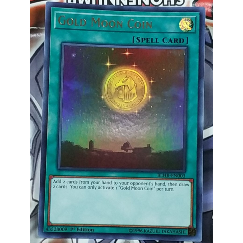 Gold Moon Coin - BLHR-EN003 - Ultra Rare - Spell Card - YuGiOh Trading Card Game ORIGINAL