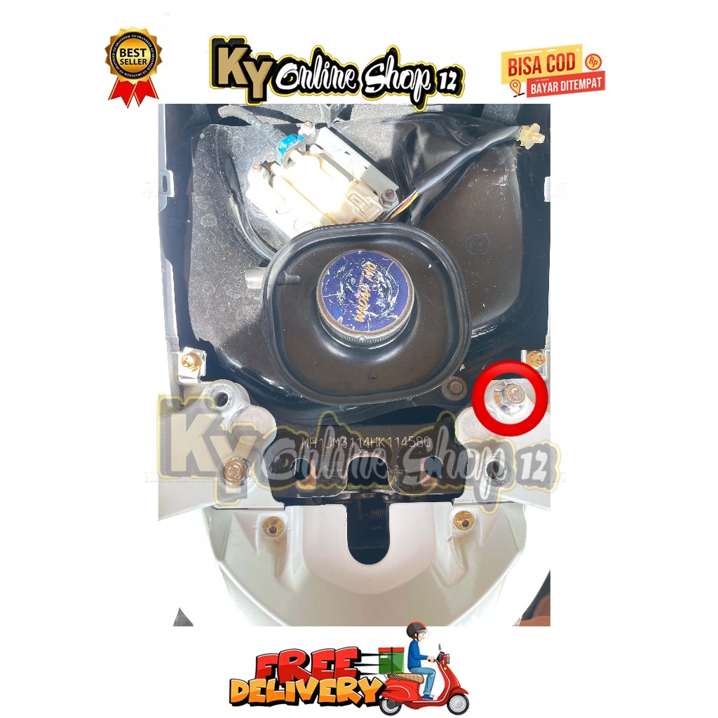 BAUT BEHEL BELAKANG ( 1 BAUT ) BEAT ESP NEW SCOOPY ESP NEW STREET TAHUN 2015 - 2021 CBS HONDA BEGEL 