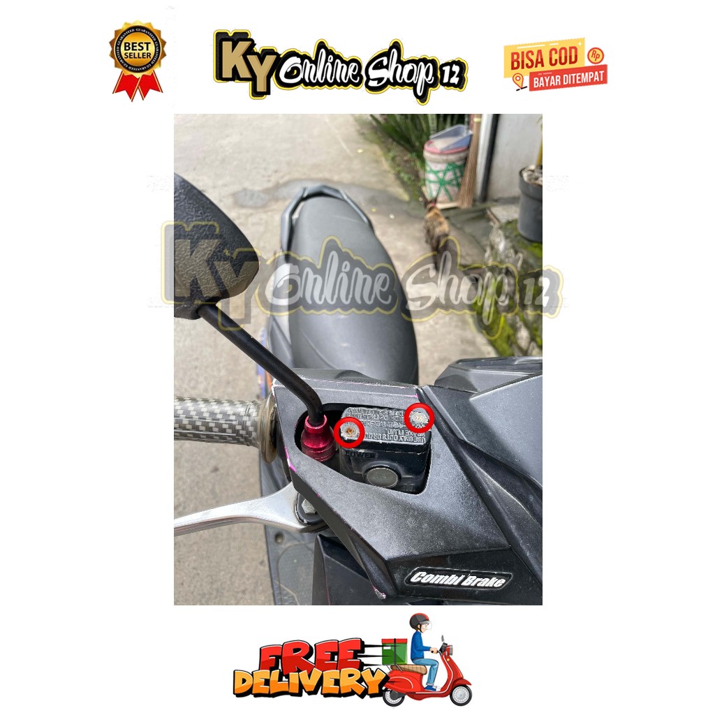 BAUT TUTUP MASTER REM ( 2 BAUT ) MODEL SLASH BEAT ESP NEW SCOOPY ESP NEW STREET TAHUN 2015 - 2021 CB