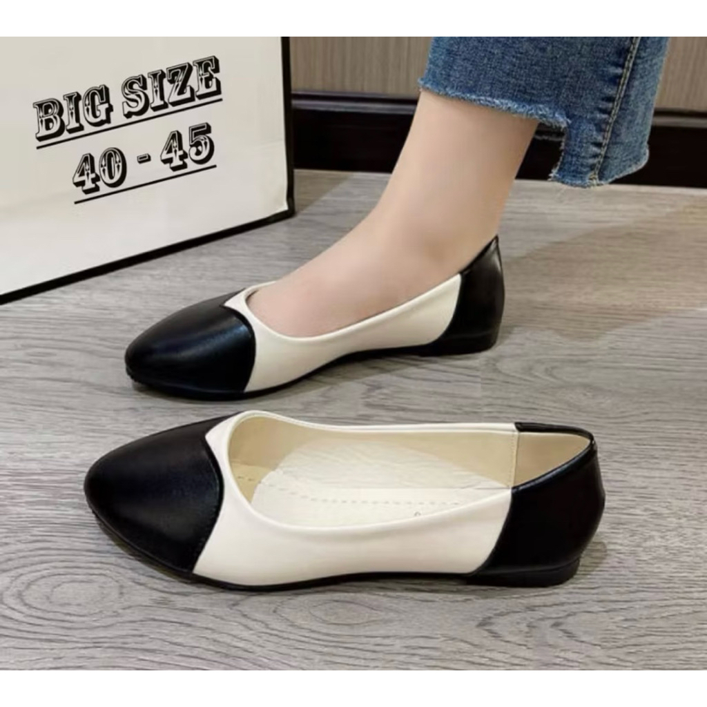 Original / Big Size Shoes MK-X Slop Formal Wanita Kekinian Big Size 41-45 Bustong Heels Mewah Size J