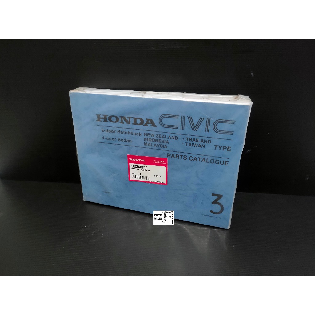 NOS Part Catalogue Catalog Buku Katalog Kode Sparepart Honda Civic Wonder SB3 SB4 86 87