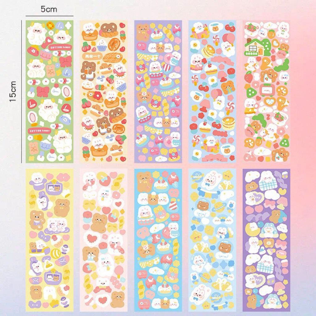 Sticker Deco Hias Lucu Cartoon DIY Jurnal Scrapbook Planner Notes