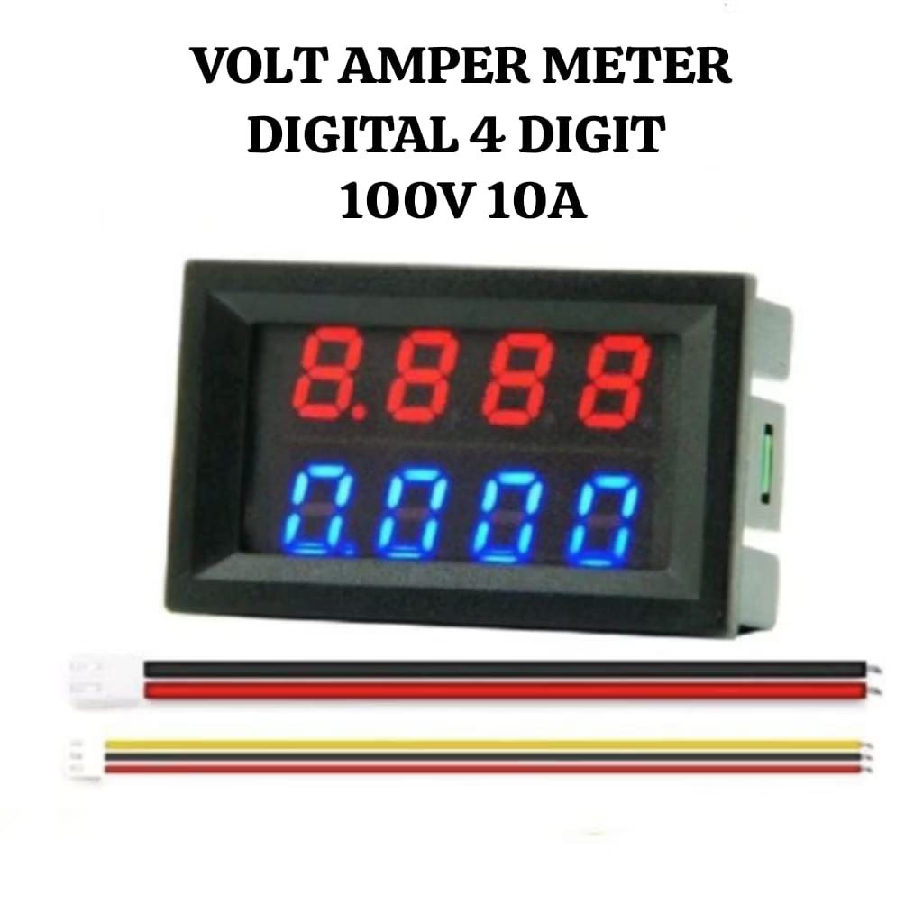Voltmeter digital 4 digit Volt Amper meter 4 digit 100V 10A