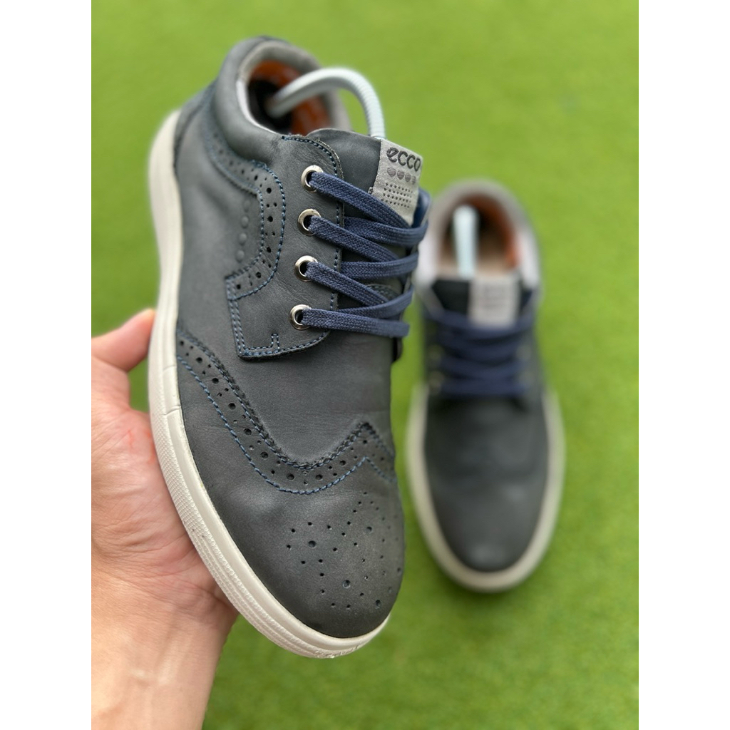 Ecco Shoes Wing Tip size 44 - Sepatu Branded Leather Second Shoes Sneaker Formal Kasual