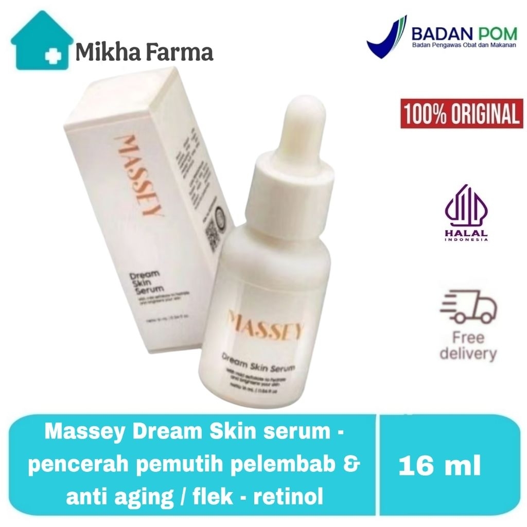 Massey Dream Skin serum - pencerah pemutih pelembab & anti aging / flek - retinol - BPOM