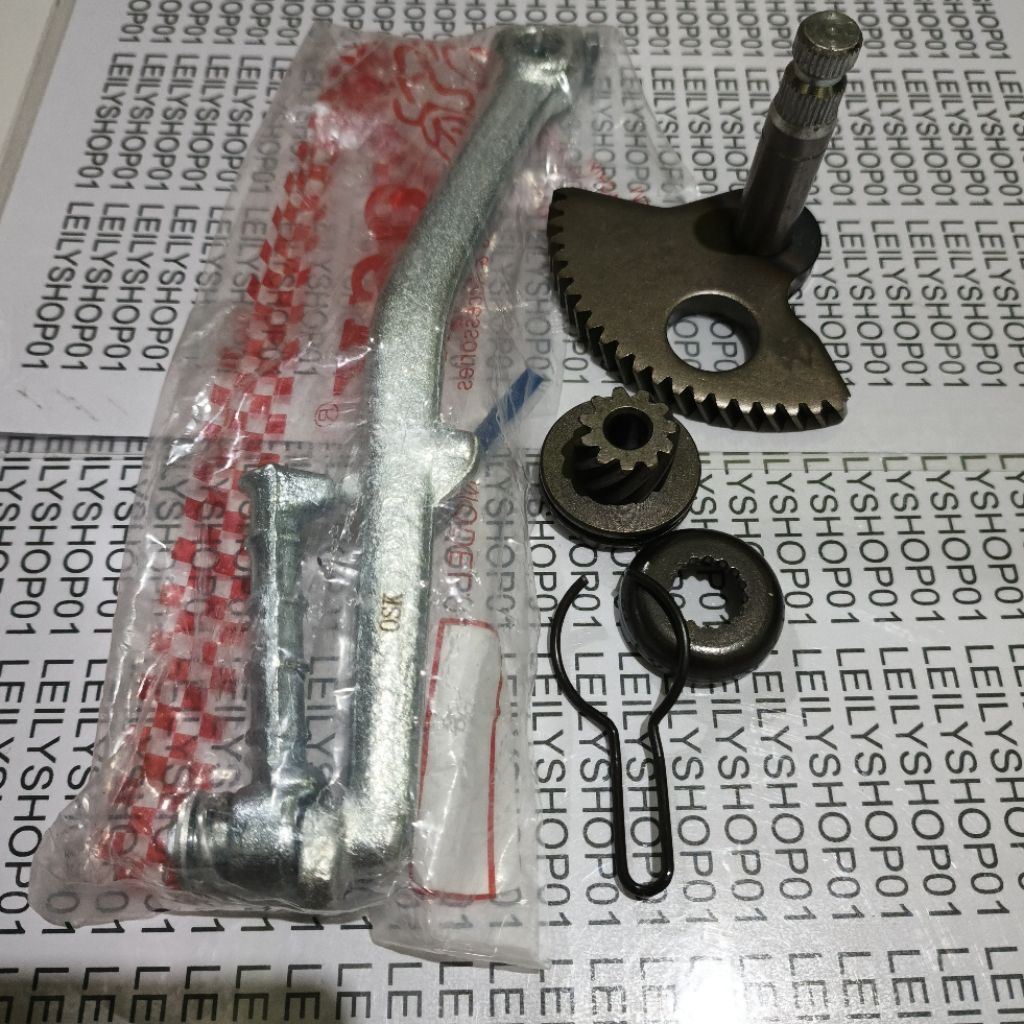 PEDAL SLAH MIO J/TUAS ENGKOL KICK STATER SLAHAN SET+GIGI PINION+AS(KAMPAK) YAMAHA MIO J/GT SOUL GT X