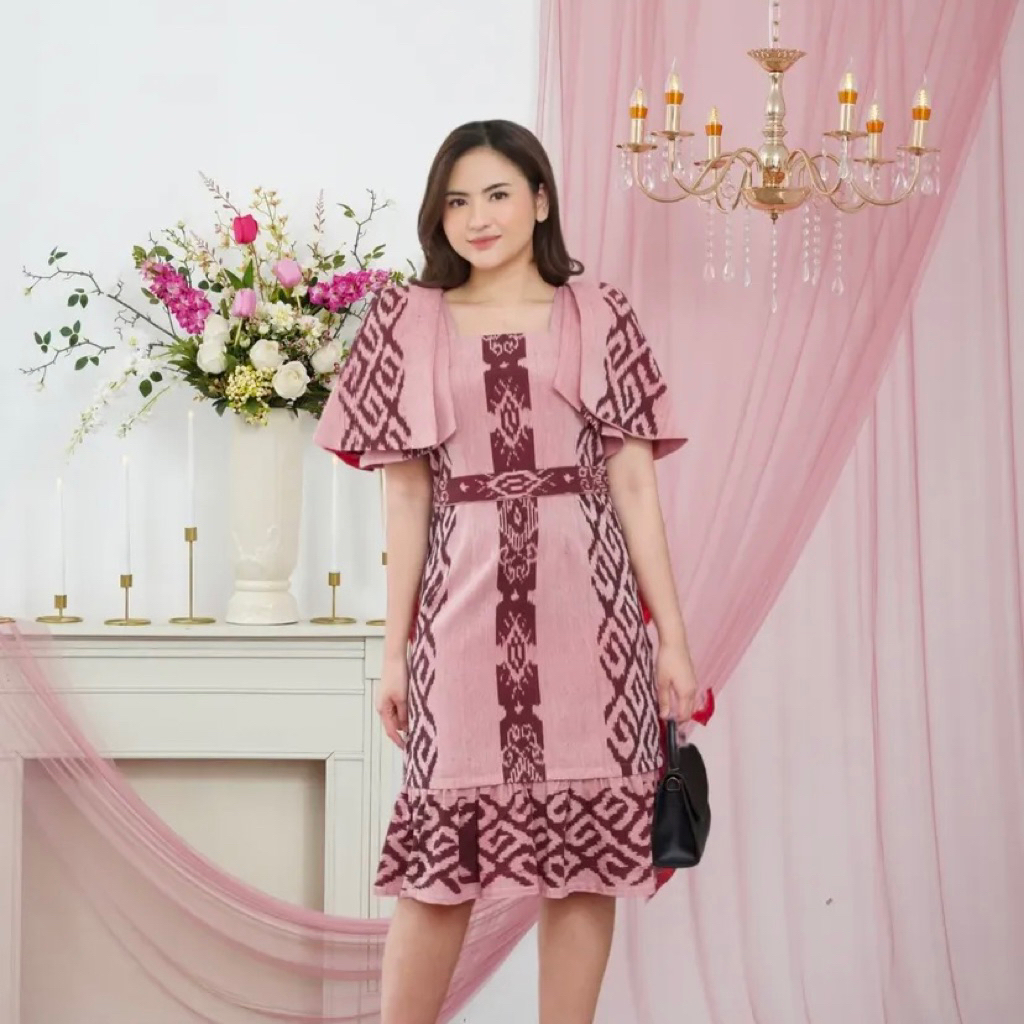 Dress Tenun Natal - Dress Tenun Natalan - Dress Natal - Dress Tenun