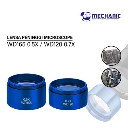 Mechanic MCN-0.5X / MCN-0.7X Lensa Peninggi Microscope Mikroscope Auxiliary Objects Lens Microscope 