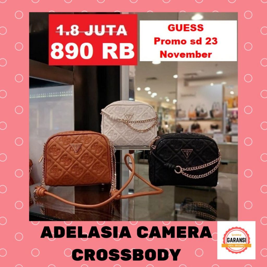 Tas Guess wanita seri ADELASIA CAMERA sling bag original 100%
