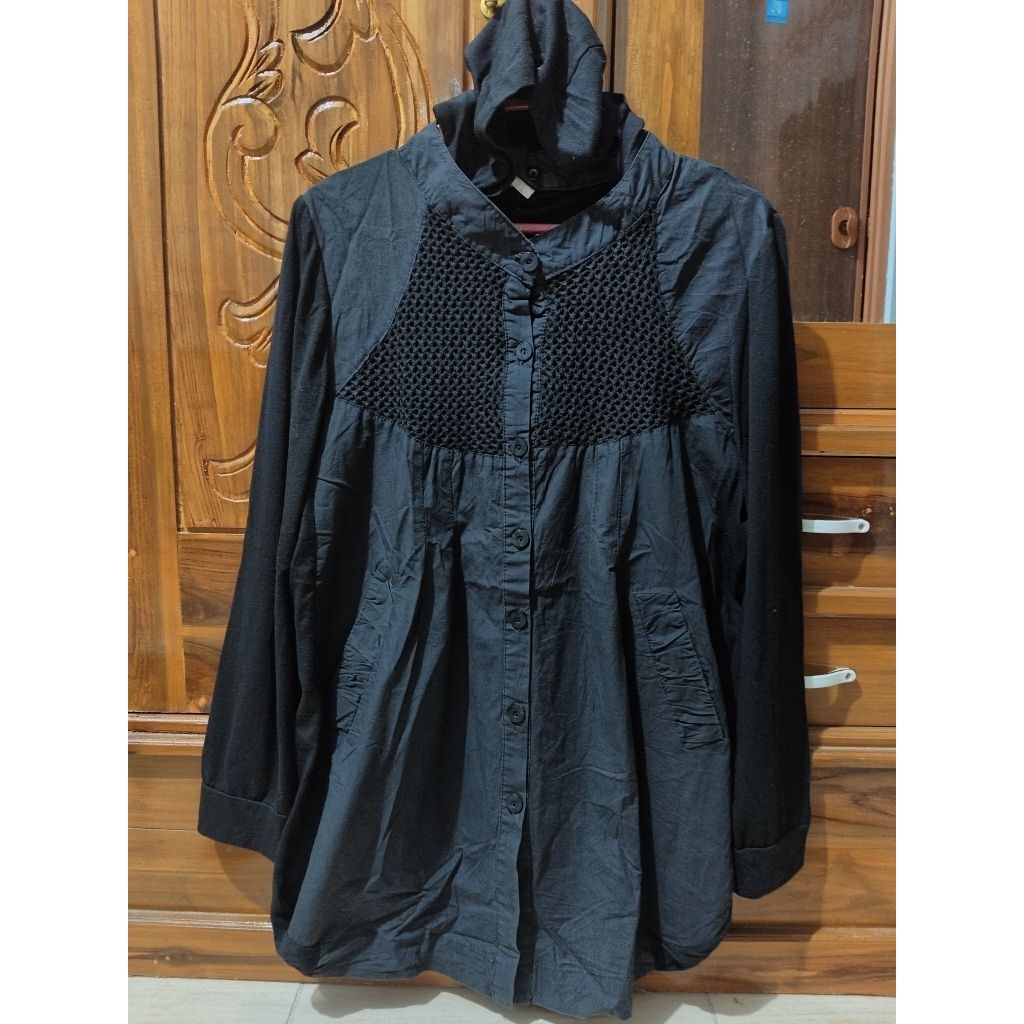 Kemeja Tunik Wanita / Kemeja Tunik Hoodie
