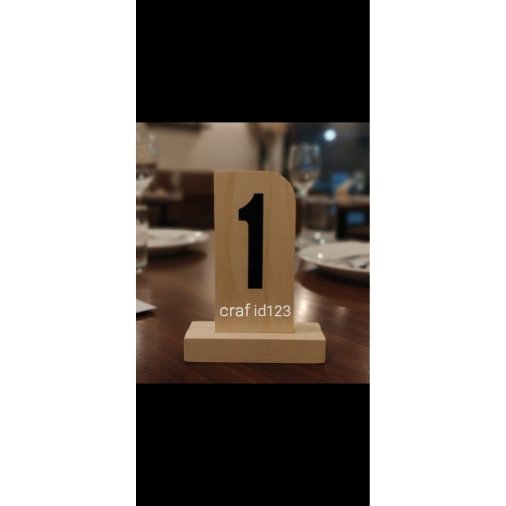 Nomor meja cafe kayu jati belanda ( nomor saja tanpa logo )