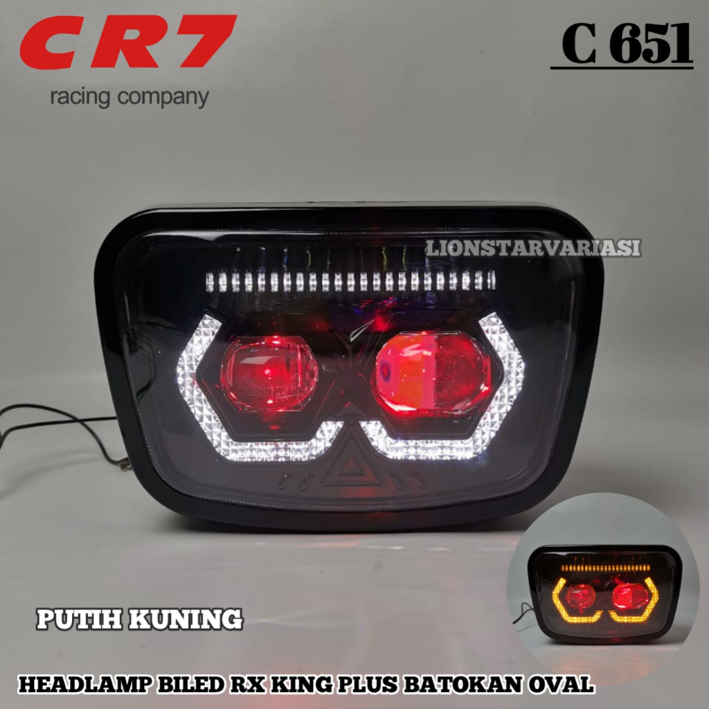 Lampu Biled Headlamp RX KING Model Oval Biled Matrix Original Lampu Depan RX KING Set Batok Oval