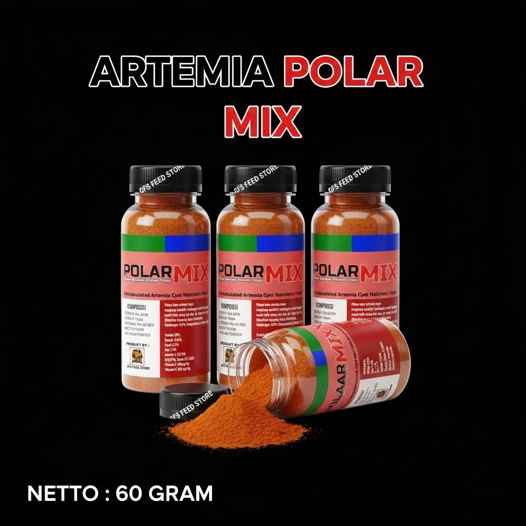 Artemia Polar Red Polar Mix 60gr Pakan Cupang Moly Glofish Tetra