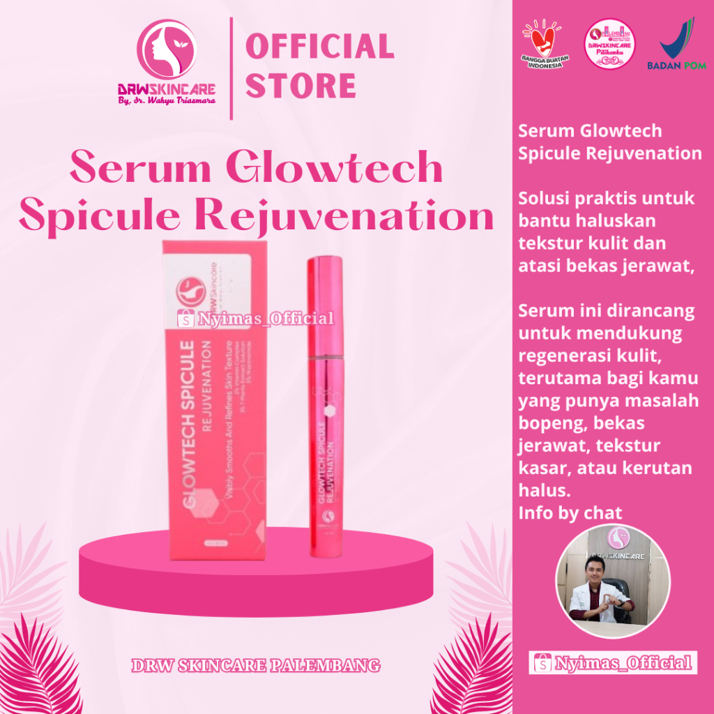 Serum Drw Skincare, Serum Glowtech Spicule Rejuvenation, Serum Scar