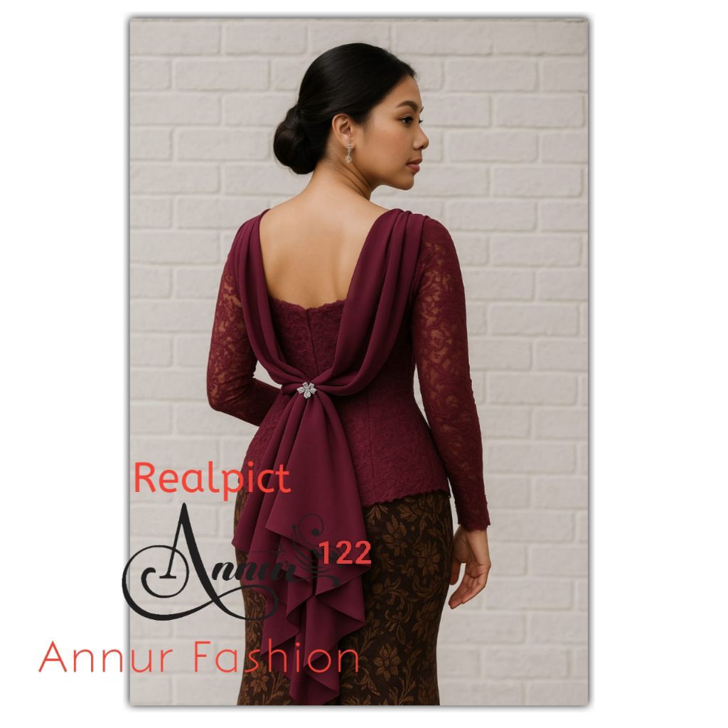 122 Realpict selendang kebaya hiasan kebaya hiasan bahu variasi bahu drapery kebaya hiasan gaun vari