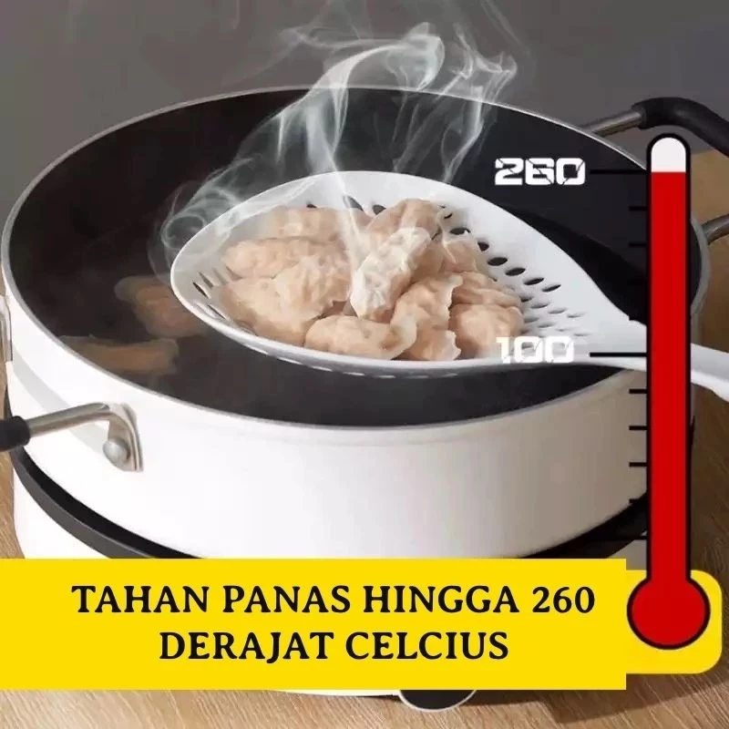 Sendok Saringan Mie Centong Plastik Mie Jumbo Serbaguna Saringan Mie Saptula Sutil plastik lubang