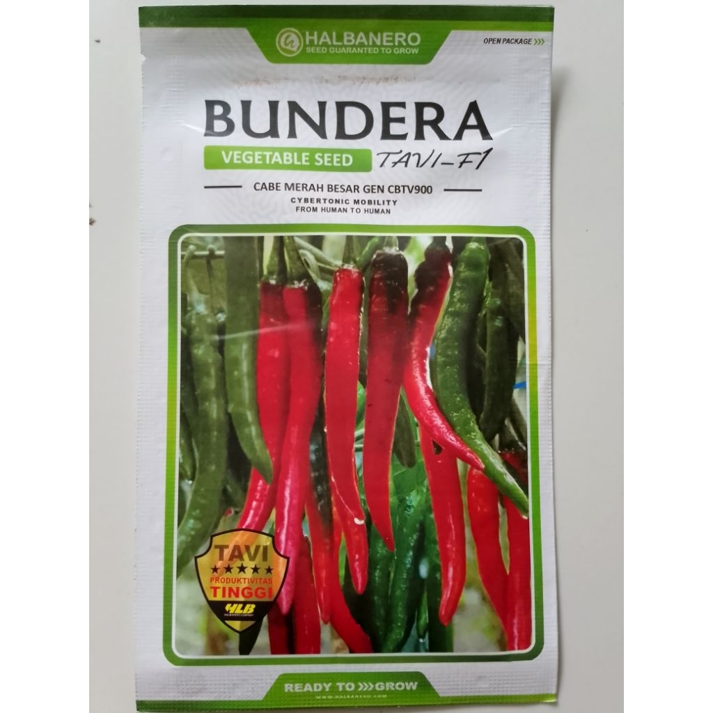 Cabai Merah Besar Hibrida BUNDERA TAVI F1 Original HALBANERO isi 1600 butir